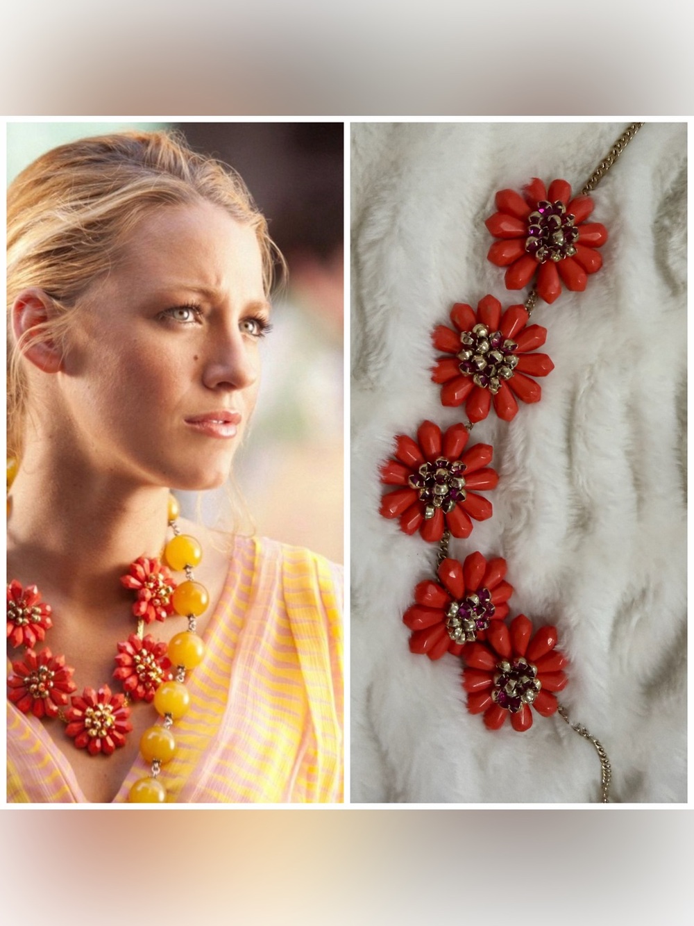 nOIR orange flower bracelet ASO Serena Van Der Woodsen